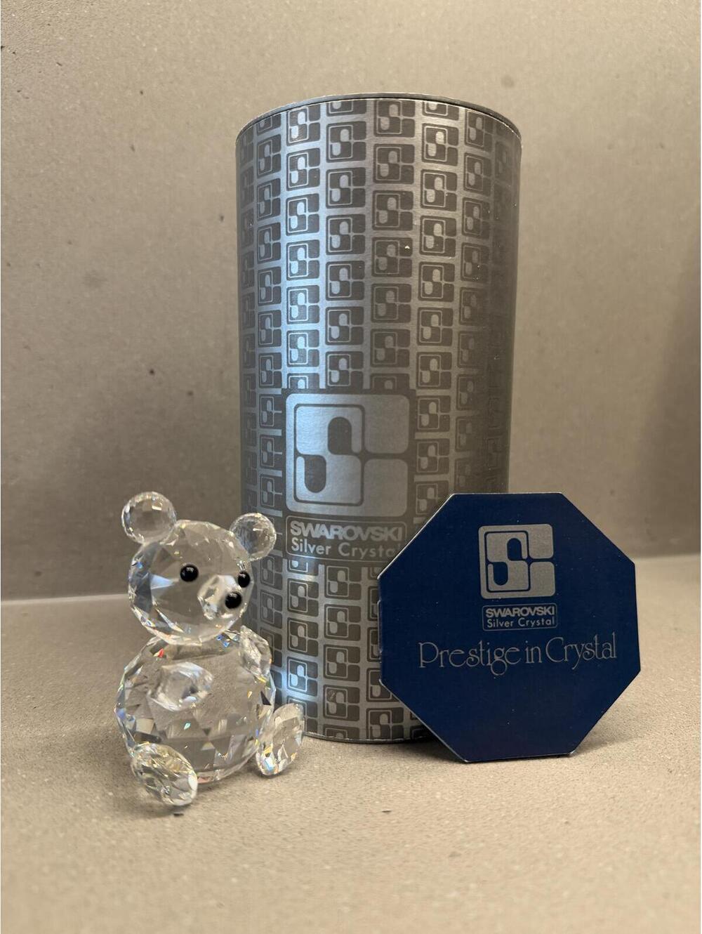 Vintage Swarovski Bear 7637 NR 075 Original Box Booklet Retired